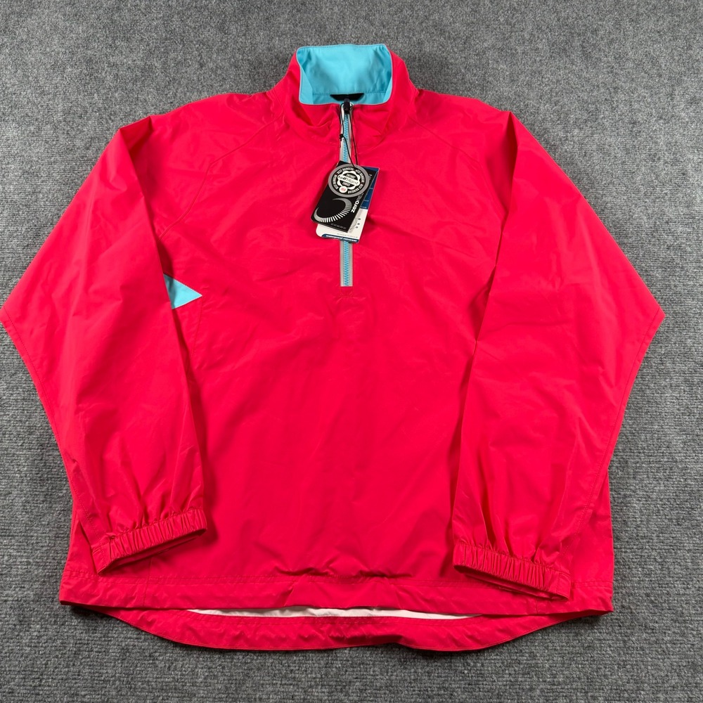 Zero Restriction Power Torque Jacket Mens Large Pink 1/4 Zip Waterproof Rainwear